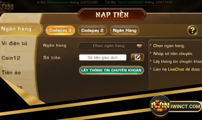 Ngoài việc nạp tiền iWin qua ngân hàng anh em có thể áp dụng nhiều phương thức khác