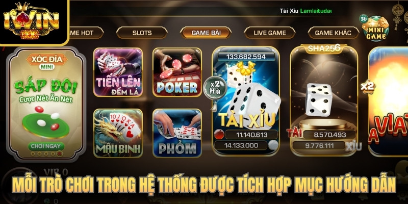 Mỗi trò chơi trong hệ thống iwinclub đều được tích hợp mục hướng dẫn Mỗi trò chơi trong hệ thống iwinclub đều được tích hợp mục hướng dẫn